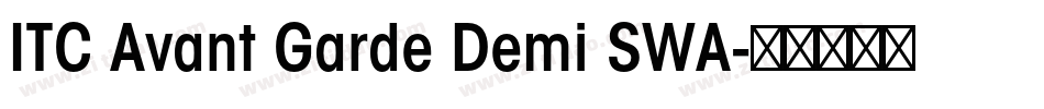 ITC Avant Garde Demi SWA字体转换